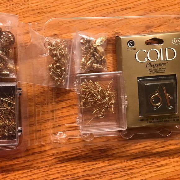 Gold tone  bundle Jewelry making supply - Picture 1 of 5